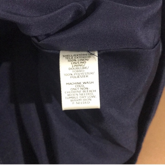 LOFT Navy linen skirt - Picture 6 of 6